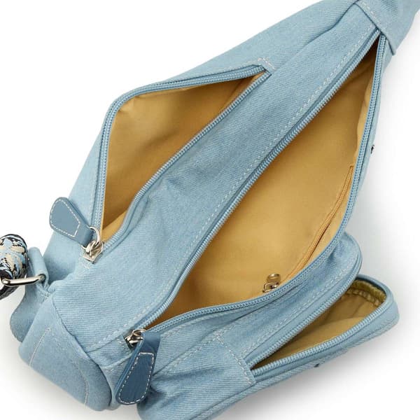 Stone Mountain Festival Denim Sling Crossbody Handbag
