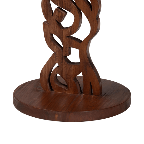 bali & pari Donna Mahogany Wood Nightstand with Pedestal Base
