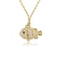 Gemstone Classics(tm) 10kt. Yellow Gold 18in. Fish Necklace - image 1