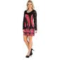 Womens 24/7 Comfort Apparel Pink and Black Lace Mini Sheath Dress - image 3