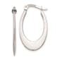 Gold Classics(tm) 14kt. White Gold 26x15mm Hoop Earrings - image 1