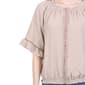 Womens NY Collection Elbow Sleeve Ruffle Edge Blouse - image 4