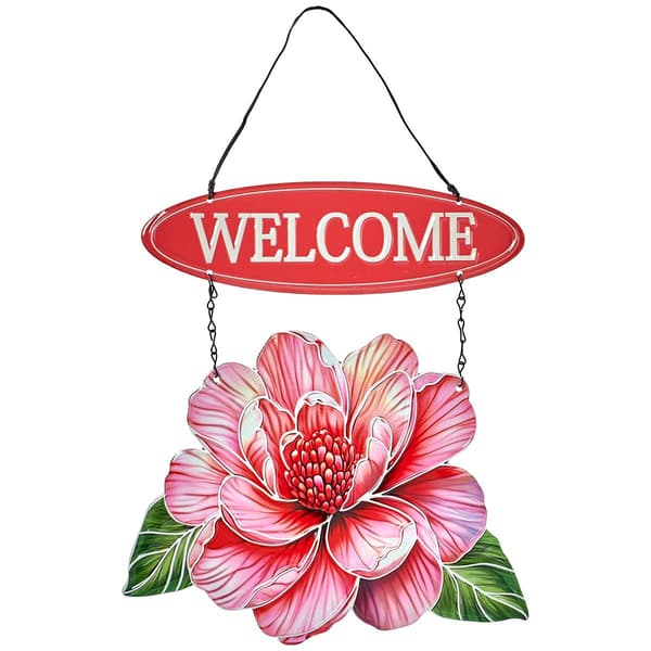 Floral Welcome Wall Hanging - image 