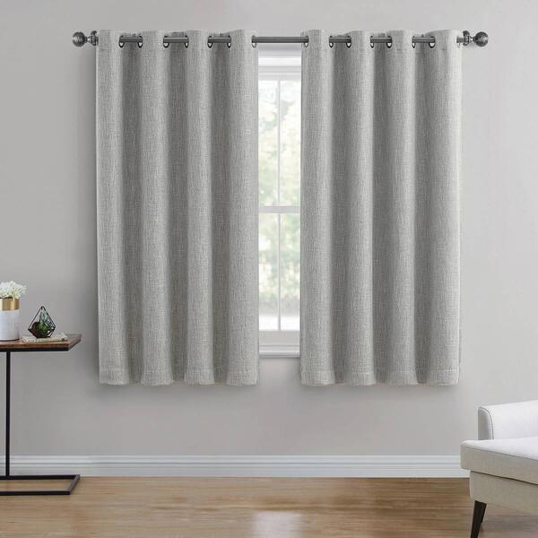 Woven Textured Blackout Panel Curtain - image 