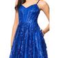 Juniors Blondie Nites Glitter Corset A-Line Dress with Pockets - image 3