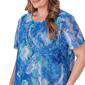 Plus Size Alfred Dunner Neptune Beach Knit Tie Dye Texture Blouse - image 2