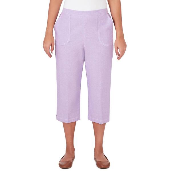 Womens Alfred Dunner Garden Party Pull On Capri Pants - image 