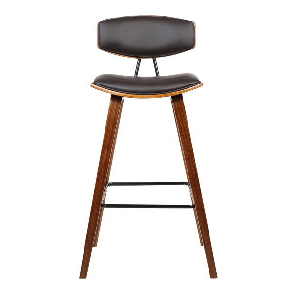 Armen Living Fox 28.5in. Bar Height Faux Leather Modern Barstool