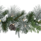 Puleo International 9ft. Pre-Lit Flocked Garland - image 4