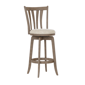 HH2 Home Savana Grey Wood Swivel Bar Height Stool - image 2