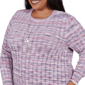 Plus Size Alfred Dunner Vail Space Dye Rib Knit Sweater - image 5