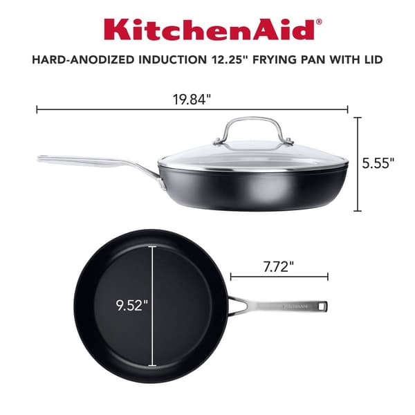 KitchenAid&#174; Hard-Anodized Induction 12.25in. Nonstick Frying Pan