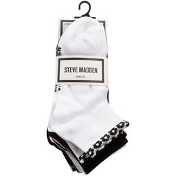 Womens Steve Madden 6pk Daisy Scallop Quarter Socks