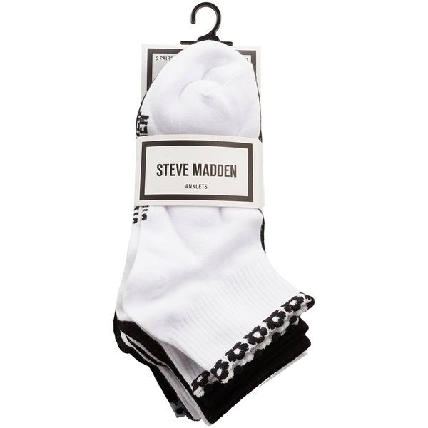 Womens Steve Madden 6pk Daisy Scallop Quarter Socks - image 