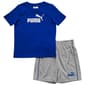 Toddler Boy Puma(R) 2pc. Logo Jersey Tee & Marled Shorts Set - image 1