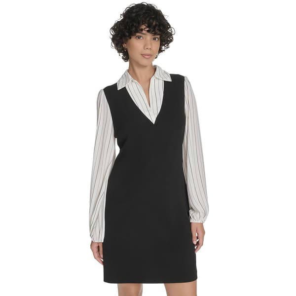Womens Tommy Hilfiger Stripe Two in One Shift Dress
