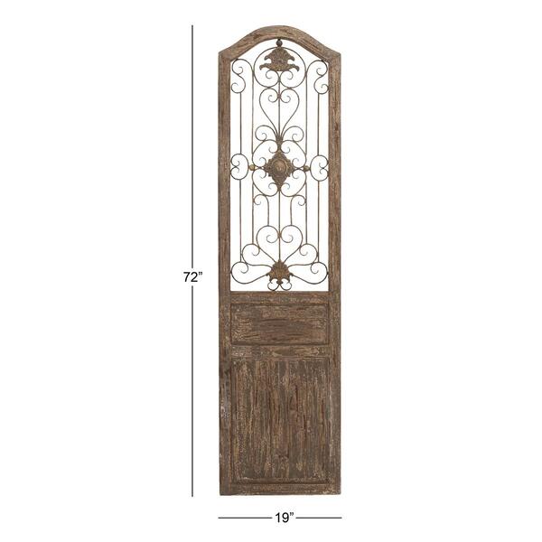 9th & Pike&#174; Brown Rustic Distressed Arbor Gate Wall Decor