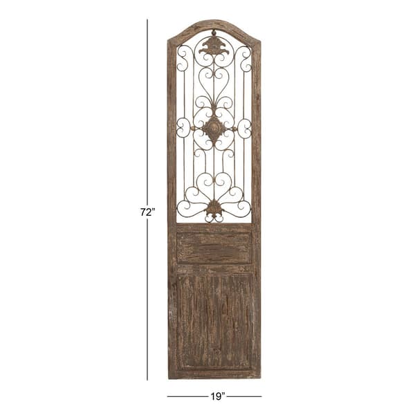 9th & Pike® Brown Rustic Distressed Arbor Gate Wall Decor
