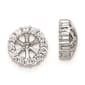 Pure Fire 14kt. White Gold 4.25mm Diamond Round Earring Jackets - image 1