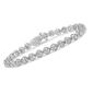 Diamond Classics&#8482; Silver Round Link Diamond Tennis Bracelet - image 3