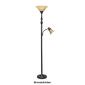 Lalia Home Reading Light/Marble Glass Shades Torchiere Floor Lamp - image 9