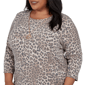 Plus Size Alfred Dunner Luxe Be A Lady Ribbed Leopard Blouse - image 5
