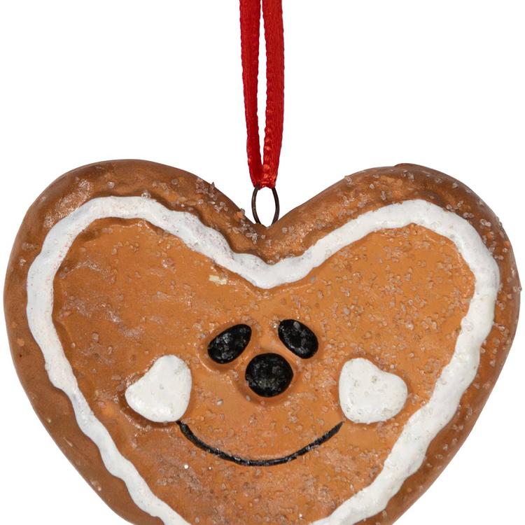 Northlight Seasonal Gingerbread Heart Ornaments - Set of 4