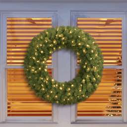 Puleo International 36in. Pre-Lit Warm White Utah Spruce Wreath