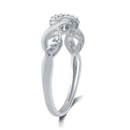 Endless Affection™ 1/10ctw. Diamond Sterling Silver Braid Band