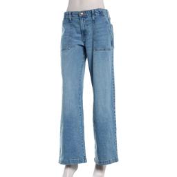 Juniors Celebrity Pink Mid Rise Wide Leg Jeans w/Porkchop Pockets
