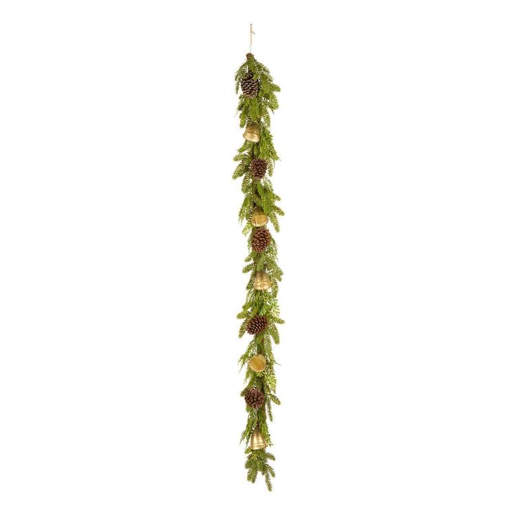National Tree Christmas Bells 6ft. Artificial Christmas Garland