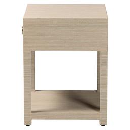 bali & pari Nata Bohemian Woven Natural Grasscloth Nightstand