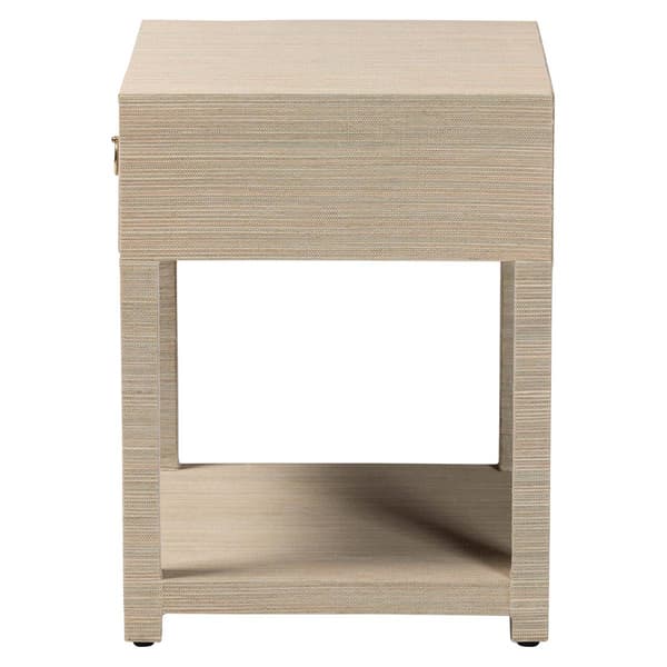 bali & pari Nata Bohemian Woven Natural Grasscloth Nightstand