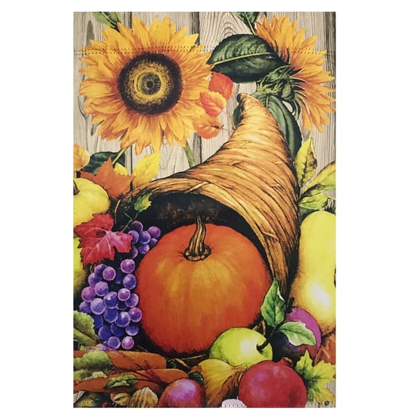 Northlight 28in. Cornucopia Autumn Harvest House Flag - image 