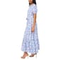Womens MSK Puff Sleeve Floral Tie Waist Chiffon Maxi Dress - image 3