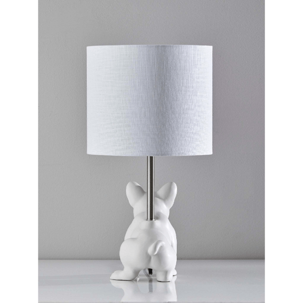 Simplee Adesso Sunny Dog Table Lamp with White Shade