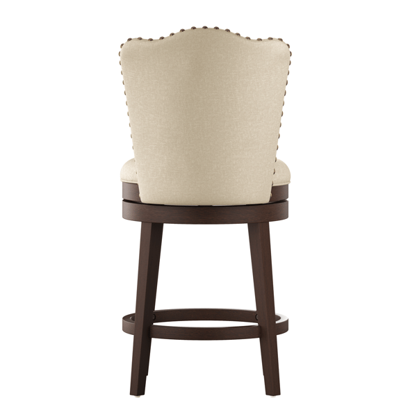 HH2 Home Edenwood Cream Counter Height Swivel Stool