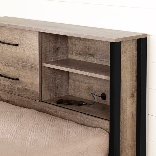 South Shore Munich Twin Weathered Bookcase Headboard