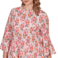Plus Size Ruby Rd. Renaissance Romance Bell Sleeve Floral Blouse - image 4