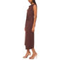 Petite MSK Cap Sleeve Drape Metal Buckle Midi Dress - image 3
