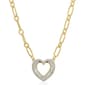 Gianni  Argento Gold Plated Diamond Baguette Heart Pendant - image 1