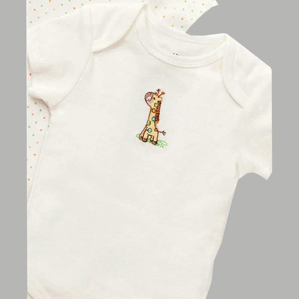 Baby Unisex (NB-9M) Little Me® 3pk. Giraffe Bodysuits