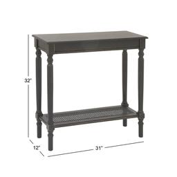 9th & Pike® Black Traditional Wood Console Table
