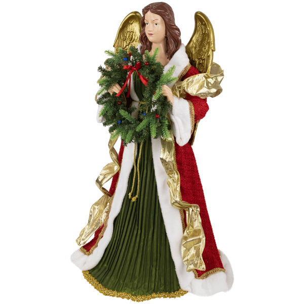 Northlight 3ft. Angel Christmas Tree Topper with Wreath