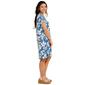 Womens Harlow & Rose Floral Shift Dress-Federal Blue - image 5