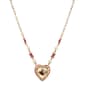 1928 Faux Pearls & Amethyst Crystal Vintage Floral Pendant - image 1
