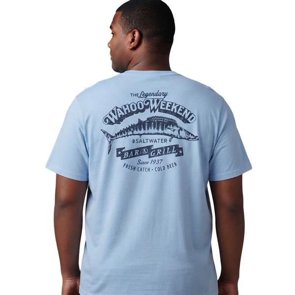 Mens Big & Tall IZOD® Short Sleeve Wahoo Weekend Tee-Placid Blue