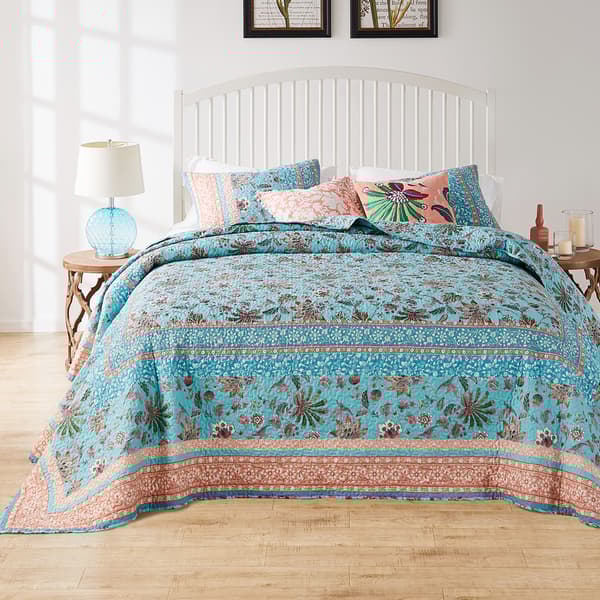 Greenland Home Fashions(tm) 3pc. Audrey Reversible Bedspread Set - image 