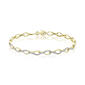 Gianni Argento Gold Sterling Diamond S Link Bracelet - image 1