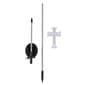 Alpine Solar Cross Garden Stake w/ LED Light - Set of 2 - image 4